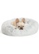 Lovlifer Marshmallow Cat Bed, Thicken Warm Round Comfortable Pet Bed For Puppy Dog Teddy Cat, Non-slip Bottom Pet Lounger Washable Cat Bed (light gray 70CM)