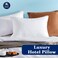 INFINI HOMES Microfiber White Striped Sleeping Pillow for Home &amp; Hotel (40 X 60, Pack of 2)
