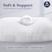 INFINI HOMES Microfiber White Striped Sleeping Pillow for Home &amp; Hotel (40 X 60, Pack of 2)