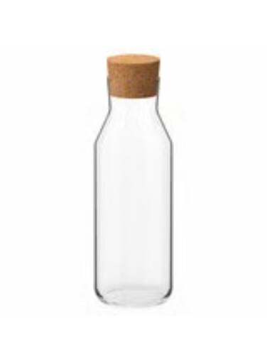 with stopper clear glass cork 1 l