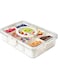WESTCH Divided Serving Tray with Lids&amp; Removable, Snack Fruit Tray, 8 and 6 Compartment Square Food Storage Lunch Organizer, Fridge Pantry FreezerClear Snack Box for Candy Nuts Spice