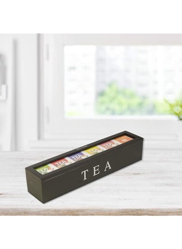 fannay Tea Storage Box, Tea Bag Organizer Wooden for Coffee (White)