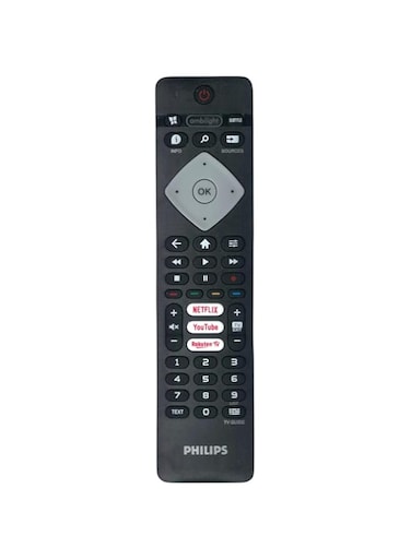 Universal Replacement for Philips TV Remote Control for All Philips LCD LED Smart TVs, No Setup Required, Philips Remote Control for TV with Netflix, YouTube and Rakuten TV Buttons