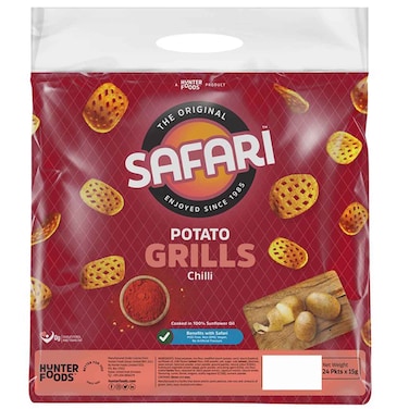 Safari Potato Grills Chilli, 15g, Pack of 24