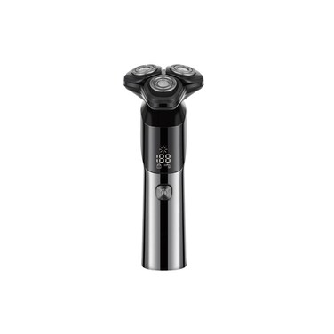 Electric Shaver for Men, IPX6 Waterproof, 3-Head Rotary Design with Optional Cleaning Brush, Black
