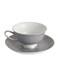 Coffee Cup &amp; Saucer Grey 15.3x15.3x2cm