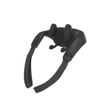 4D Neck &amp; Shoulder Rechargeable Kneading Massager with Heat - Black