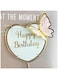 BrainGiggles Acrylic Heart Shape Happy Birthday Cake Topper