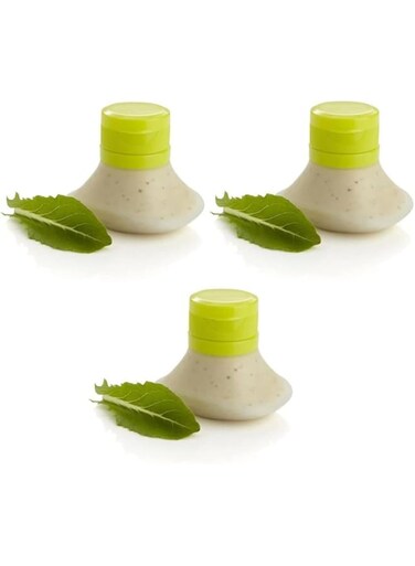 NimbusNote 3 Packs Portable Salad Dressing Containers, Silicone Squeeze Bottle, Leak Proof Cap, Kitchen Tool Small Dip Condiment Dispensers, Mini Food Storage Containers (3)