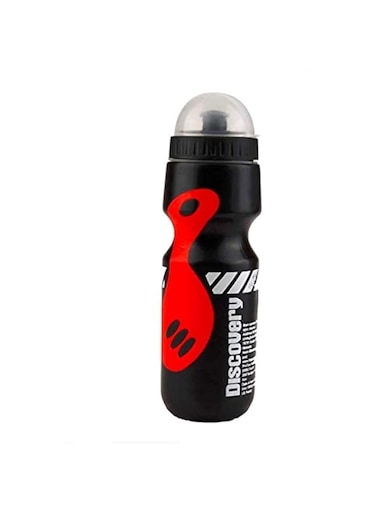 SKEIDO Sports Water Bottles with Transparent Lid (Black, 650ml)