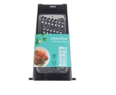 Secret 2 Side Slicer Stainless Steel Grater &amp; Vegetable Slicer Kitchen Tool for Cheese Vegetables Fruits Chocolate &amp; Food Preparation with Ergonomic Handle