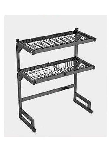 Stainless Steel Sink Rack Black 65x31.5x80.5cm