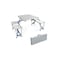 Foldable Aluminum Picnic Table with 4 Seats   Portable Camping Table &amp; Bench Set