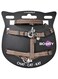 Bobby reflective night safe cat harness with lead and small bell,brown