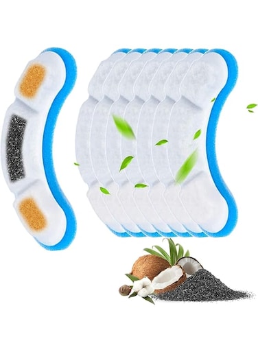 X spring Cat Water Fountain Filter, 8 Pack Arc-Shaped Cat Fountain Filter, Safe Washable Pet Water Fountain Filters, Filtration Water Quality, Fit for 64oz/1.8L Automatic Pet Water Fountain