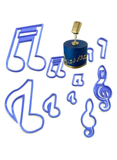 OHM 10 PCS Music Note Silhoutte Cookie Fondant SUGARCRAFT Cake Decorating BAKEWARE Tool