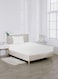 Linen Single Striped Fitted Elastic Bedsheet with 1 Pillow Case 90 x 190 Cm White