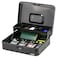 Rubik X-Large Cash Box with Combination Lock Money Tray Coin Slot Tray Steel Register For Business, Durable Portable Security Lockable Money Box Safe for Cash Storage (Black)
