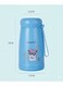Kids Insulated Water Bottle (350ml) &acirc;&euro;&ldquo; Premium Glass Interior for Pure Taste &acirc;&euro;&ldquo; BPA-Free &amp; Non-Toxic Small Thermos for School &acirc;&euro;&ldquo; Cute Hamster Design with Strap &acirc;&euro;&ldquo; Blue