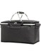 MIXDE LANOUOGGK Picnic Basket -Grocery Basket- Laundry Basket -Market Basket-Insulated Strong Aluminum Frame Basket (Black)