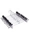 12 Inch Metal Trouser Hangers,With Adjustable Non-Slip Clips Hangers 10-Pieces