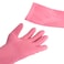 LocknLock Pink Rubber Gloves (XL) 42cm - Non-Slip Grip, Comfortable Fit, Ideal for Household Cleaning