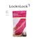 LocknLock Pink Rubber Gloves (XL) 42cm - Non-Slip Grip, Comfortable Fit, Ideal for Household Cleaning