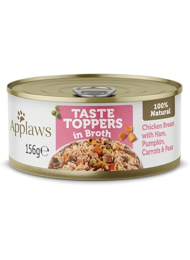 Applaws Taste Topper in Broth Chicken Ham Wet Dog Food 156G
