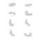 Karnak Neon Italian Luxury 4 Seater Velvet Sofa - Grey