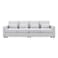 Karnak Sealand 4 Seater Polyester Sofa - Light Grey