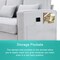 Karnak Sealand 4 Seater Polyester Sofa - Light Grey