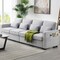 Karnak Sealand 4 Seater Polyester Sofa - Light Grey