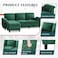 Karnak Montana 3-Seater L-Shape Polyester Sofa - Green