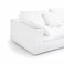 Karnak American 3-Seater Polyester Fabric L-Shape Sofa - White