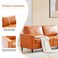 Karnak Berlin 2 Seater Leather Sofa - Orange - Orange
