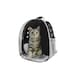 PetVenture: See-Through Bubble Cat Carrier Backpack for Safe and Stylish Outdoor Adventures (Black)