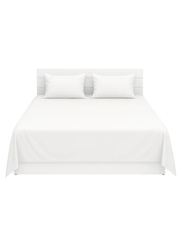 Linen Klub 2-Piece Deyarco Single Size Sheet Set Cotton Blend White 170 x 240cm