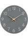 Tazweeq Wall Clock, Gray Wooden Silent Non-Ticking, Small Silent Non Ticking Clock Decorative for Kitchen, Bathroom, Bedroom, Desk, Bookshelf (10" Gray)