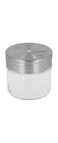 Metaltex Transparent Salt and Pepper Spice Shaker, 100 ml Capacity, Silver