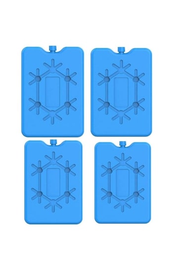 4 Ice Packs for Lunch Box, Reusable Ultra Thin Freezer Packs Long Lasting for Coolers, Cooler Bag for Work, School, Picnic or Camping Keep Food Fresh