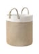 Blinggo Large Woven Basket, Cotton Rope Laundry Basket with Handles, 40 cm x 35 cm Decorative Organizer for Nursery Storage (Tall)