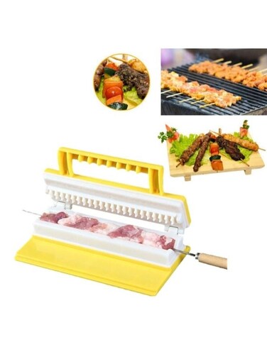Multifunction Barbecue Meat Skewer Machine BBQ Meat String Device Quick Portable Meat Skewer Box Easy Skewer Tools Kebab Maker BBQ Gadget