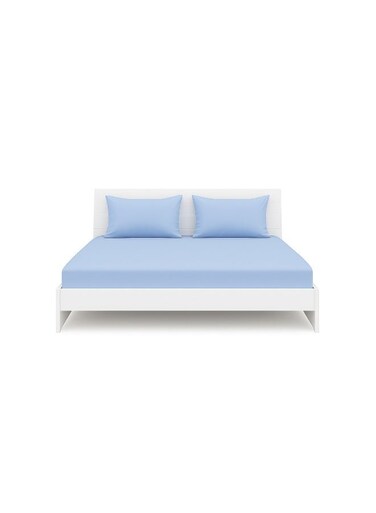 3-Piece Bedding Sheets And Pillow Cases Set cotton_blend Blue