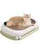 ANTOLE Cat Scratcher Board,2 in 1 Round Scratching Pad Nest with Toy Balls for Indoor Cats Grinding Claws and Playing,Corrugated Cat Scratcher Lounge for Cats Resting,Furniture Protect Training