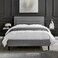Cozy Retreat Upholstered Large Twin Size Bed (140 X 200 CM) Grey Color