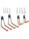 TOMVAES Garage Hooks, 4 Pack Heavy Duty Garage Storage Hooks, Wall Mount Utility Hooks, Ladders Bicycle Bulk Items U Hooks, Garden Yard Organization Hooks With 4 Hook Fittings