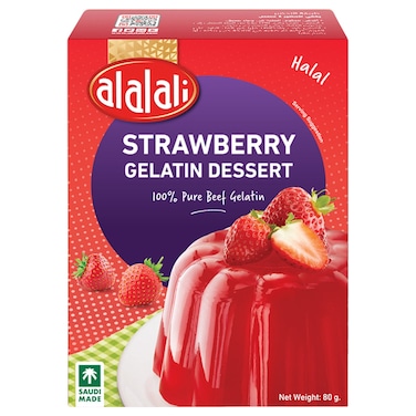 العلالي حلوى الجيلاتين بالفراولة 80 غرام