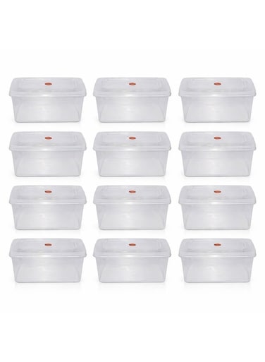 Deluxe Plastic Storage Container Set &acirc;&euro;&ldquo; 12 Pieces   Airtight Dates Storage Containers   BPA-Free Food Storage Boxes   Keeps Dates Fresh   Multipurpose Kitchen Organizer-777