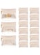 Uiifan Travel Jewelry Organizer Flannel Jewelry Bags Portable Jewelry Pouch with Zipper Pockets for Women Girl Gift, Beige and Clear