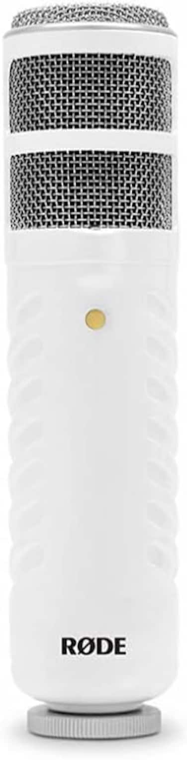 R&Oslash;DE Podcaster Dynamic Large-Diaphragm Microphone With Usb Connection For Mac And Pc, White